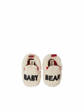 Dearfoams Kid's Baby Bear Faux Shearling Closed Back Slipper Soft Relaxation