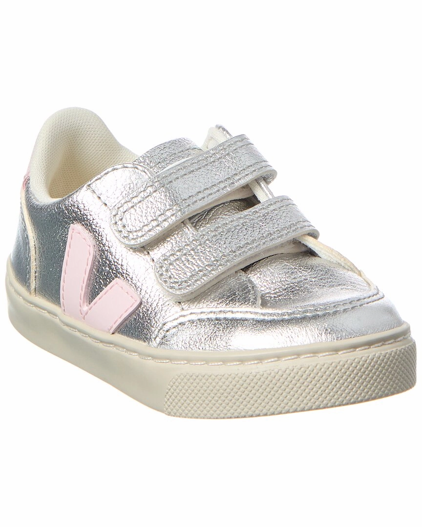 Freedom Steps Lightweight Sole VEJA Small V-12 Chromefree Leather Sneaker