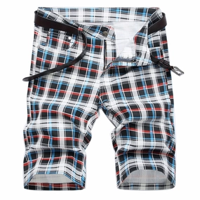 West Louis? Tartan Stretch Plaid Digital Print Shorts Performance Fit
