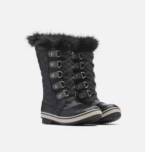 Dual Lined Sorel Tofino II 1690541-010 Kids Black Faux Fur Waterproof Winter Boots VER312