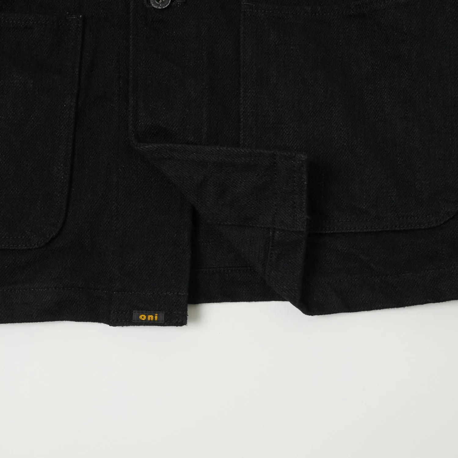 New Cut ONI Denim 03502ZR-BKBK 'Secret Denim' Coverall Jacket - Rinsed - Black
