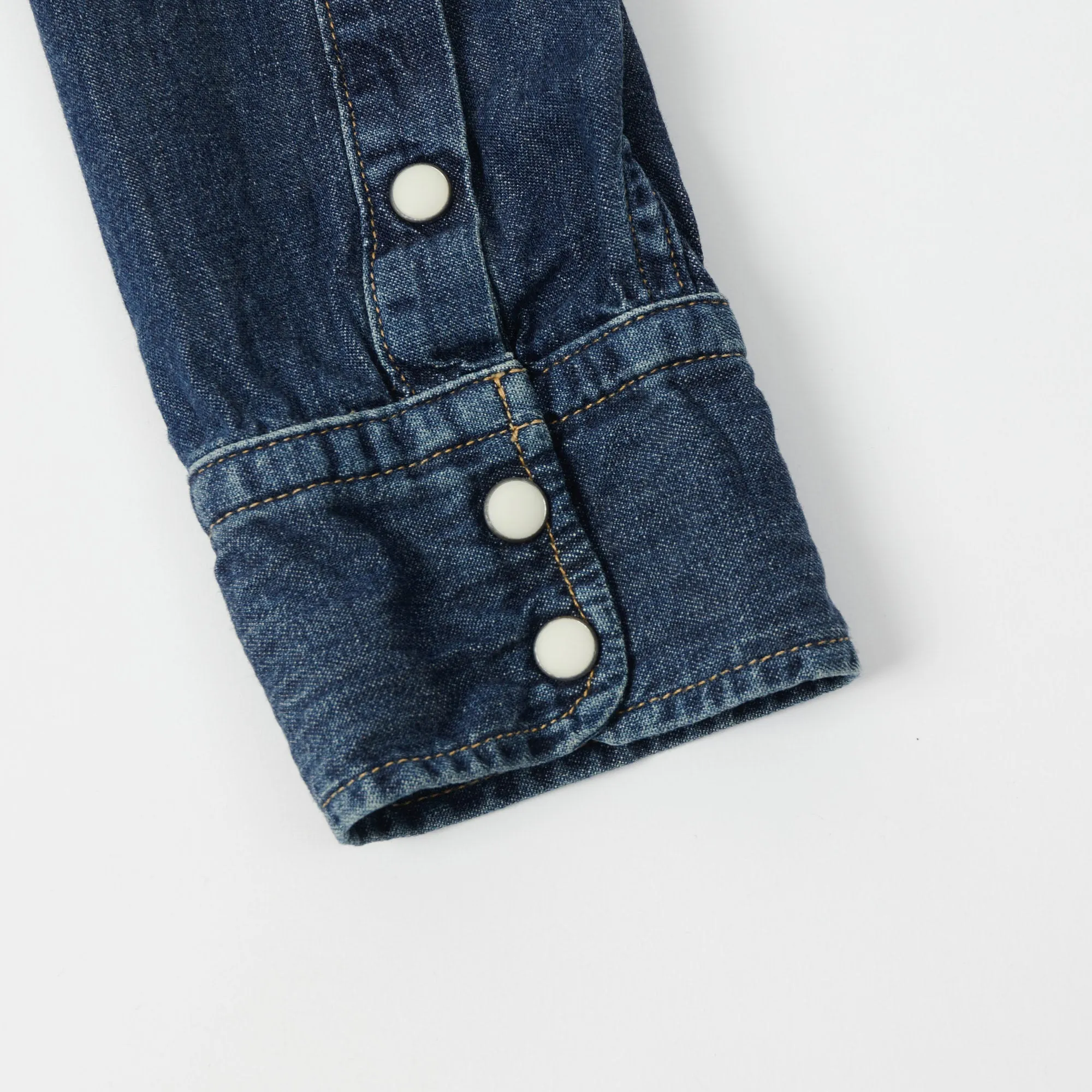 Spellbound 6oz Denim Western Shirt - Dark Wash Relaxed Look Simple Elegance