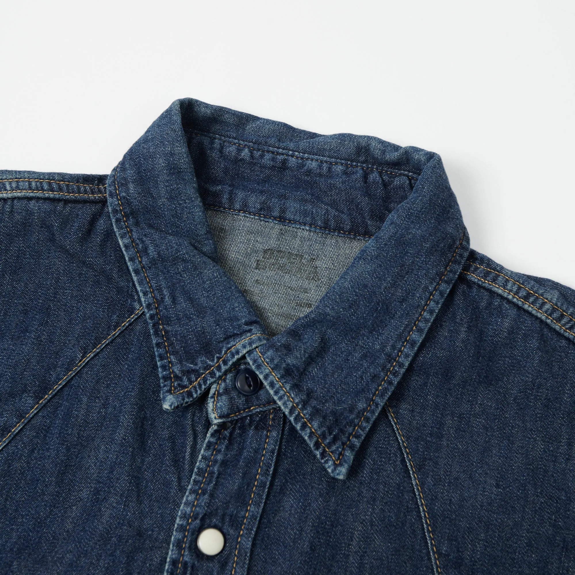 Microfiber Material Comfortable Layer Spellbound 6oz Denim Western Shirt - Dark Wash