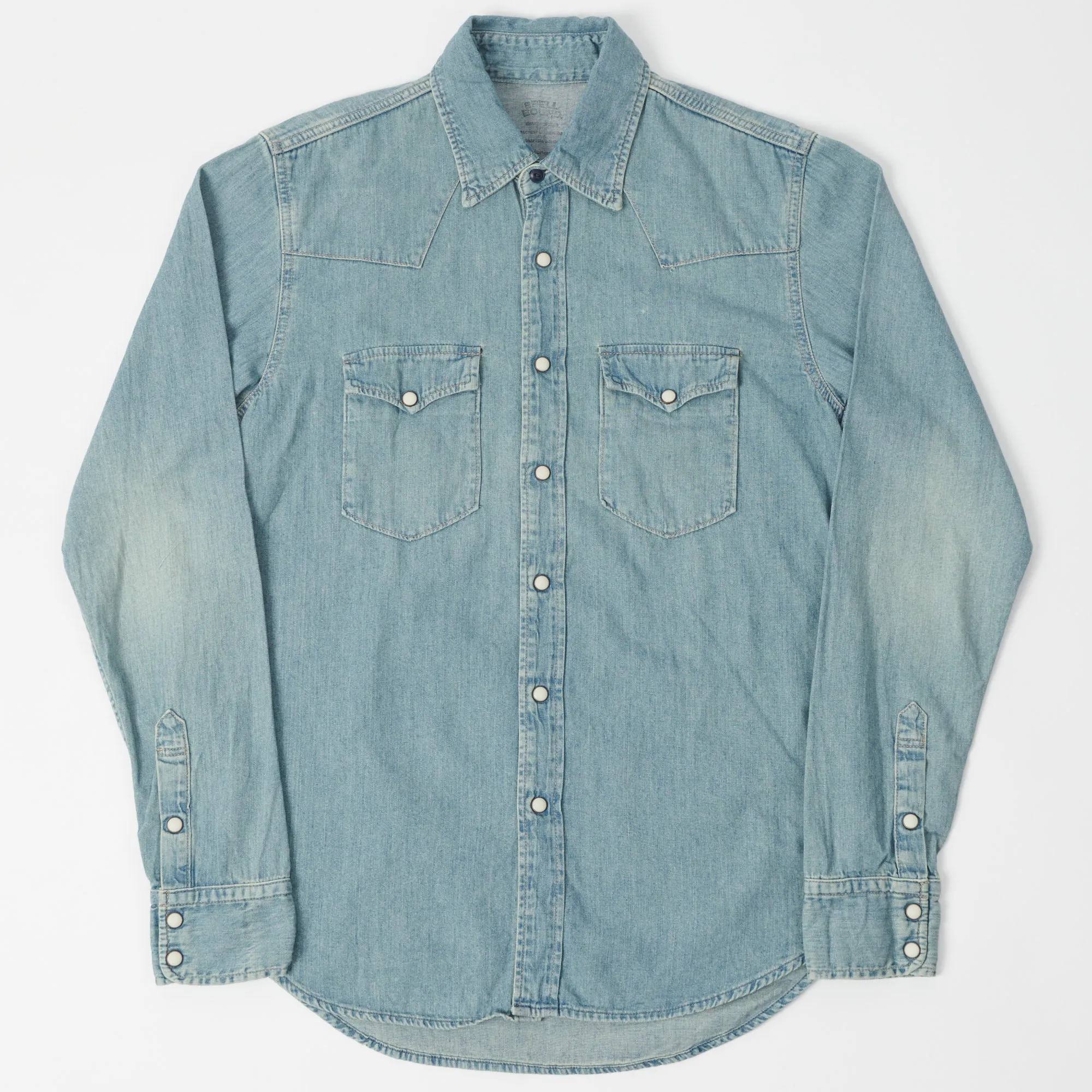 Spellbound 6oz Denim Western Shirt - Light Washed Contemporary Look