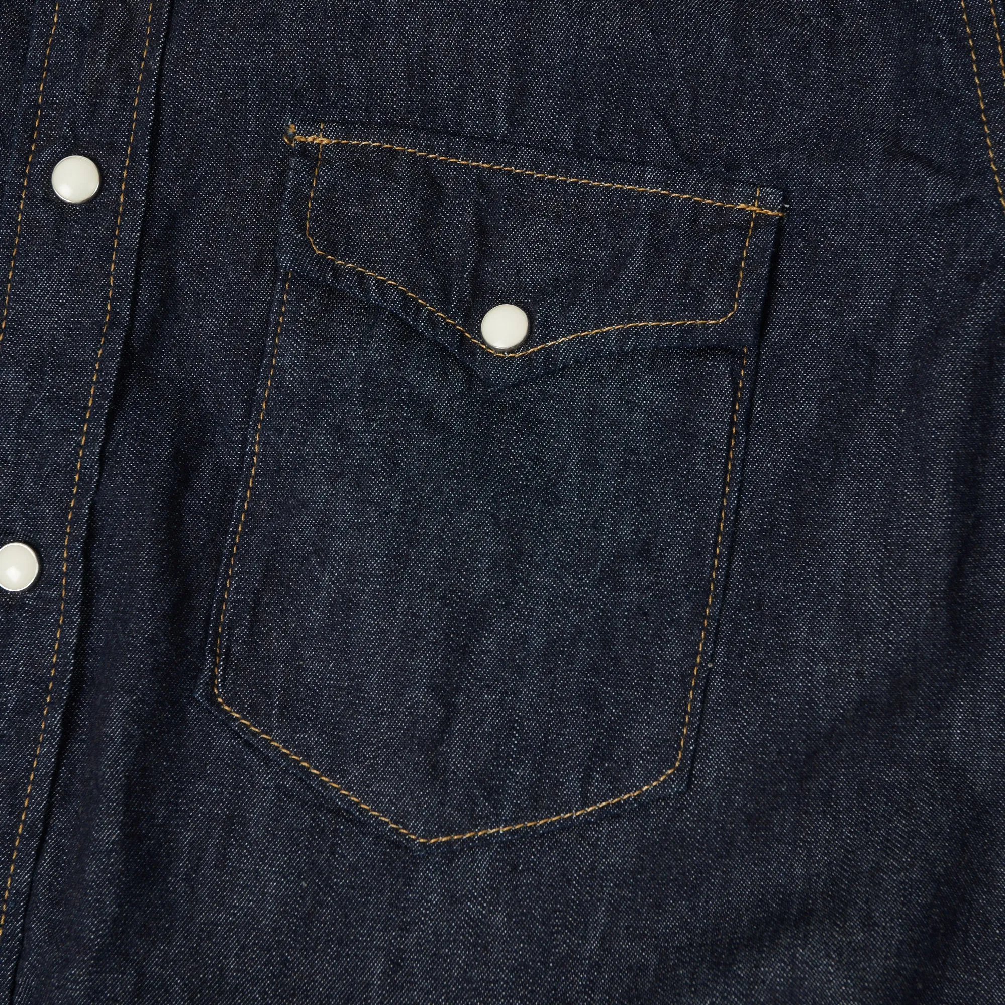 Spellbound 6oz Denim Western Shirt - Rinsed Earthy Palette Non Irritating Tags