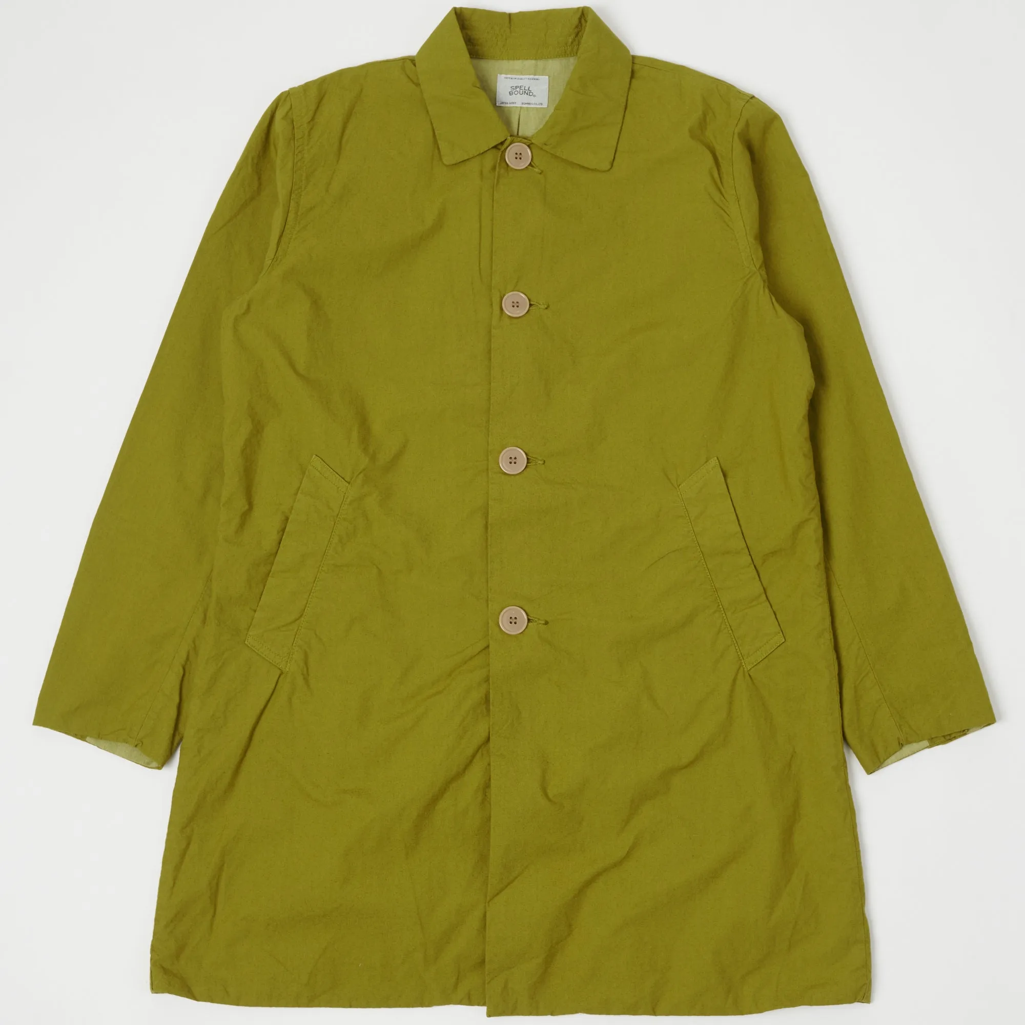 Spellbound Lightweight 'Typewriter' Coat - Green Two Tone Design Clean Lines
