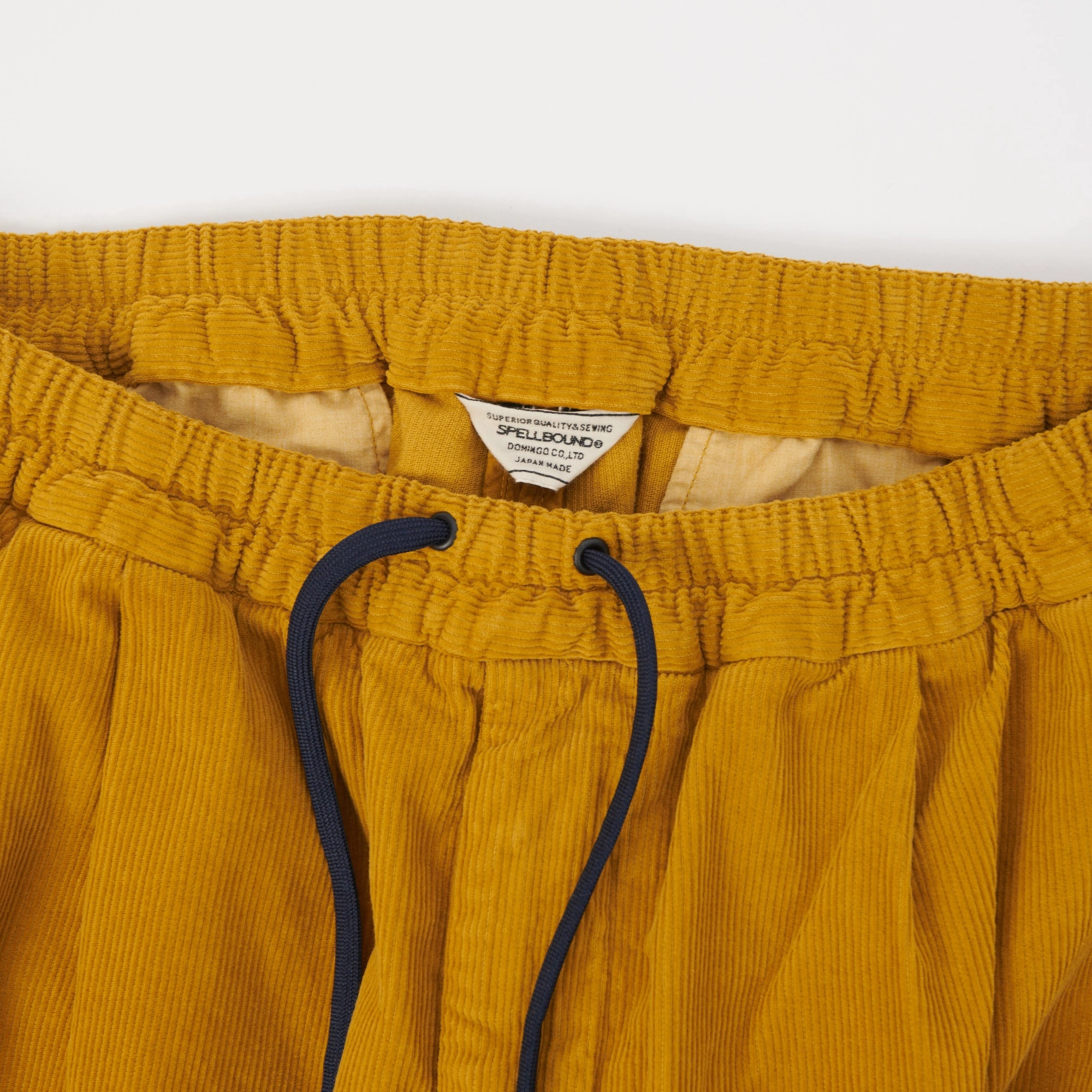 Spellbound Corduroy Wide Tapered Trouser - Mustard Light wash smooth zipper