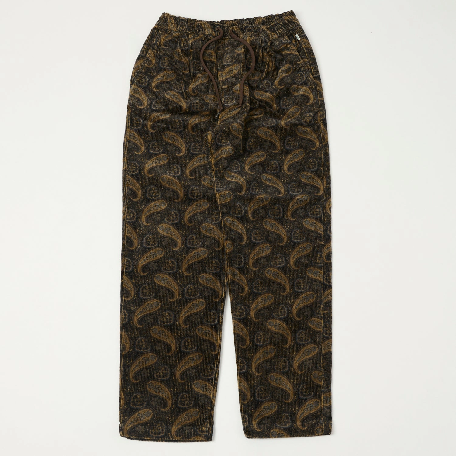 Spellbound Paisley Corduroy Easy Pants - Brown StretchMaterial