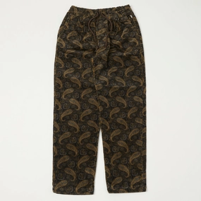 Spellbound Paisley Corduroy Easy Pants - Brown StretchMaterial