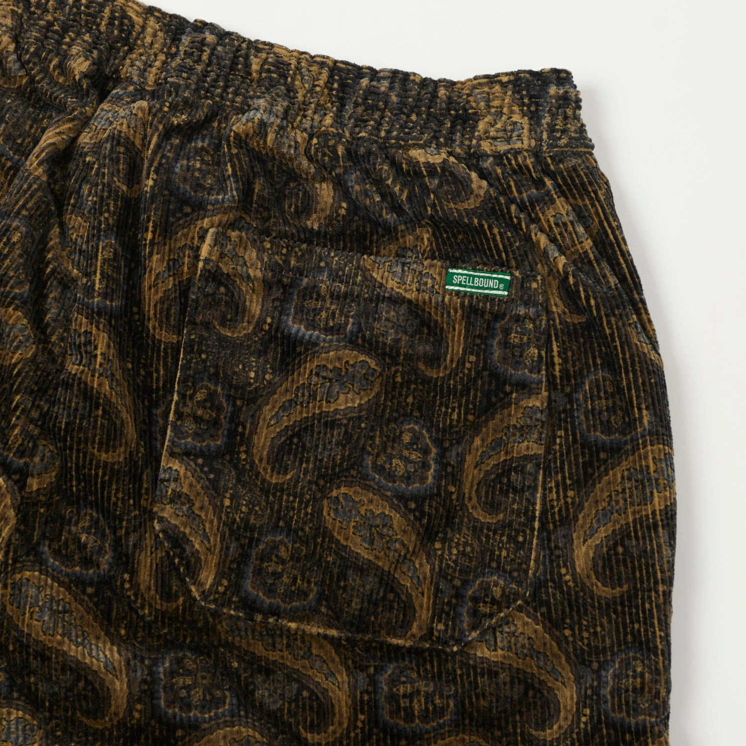 Comfy Flex Spellbound Paisley Corduroy Easy Pants - Brown