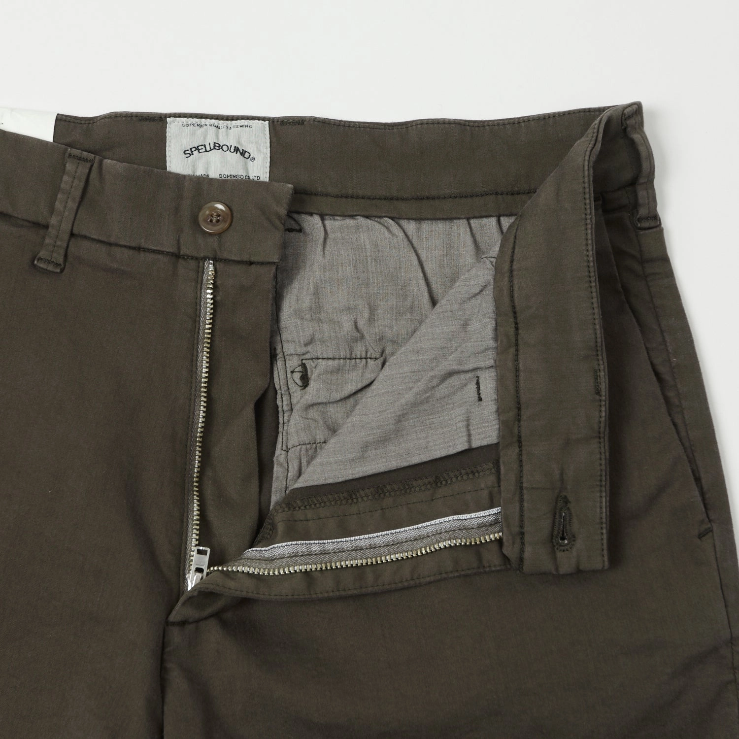 Spellbound Slim Tapered Stretch Chino - Dark Olive Convertible legs ReinforcedStitching