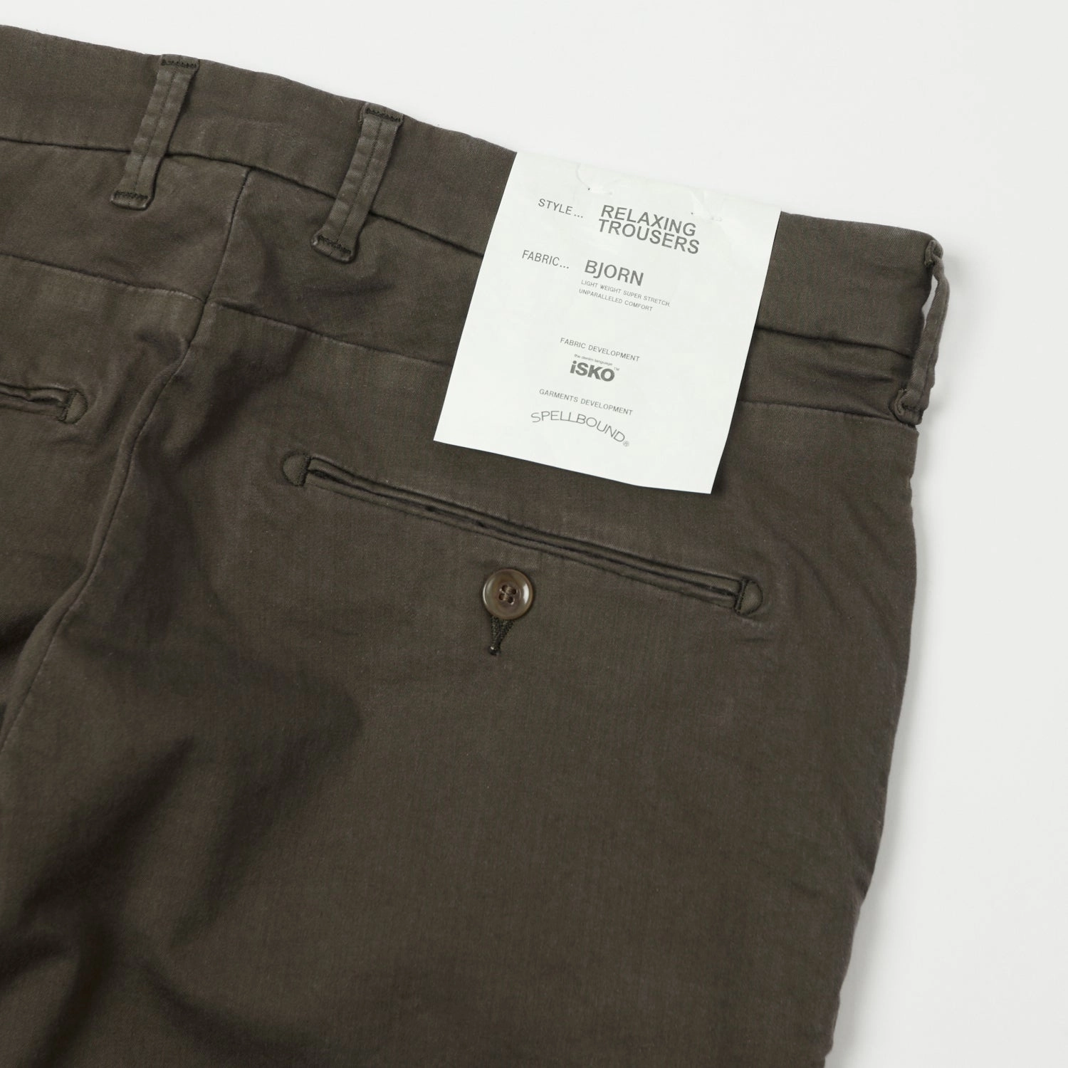 Ripstop Texture Spellbound Slim Tapered Stretch Chino - Dark Olive