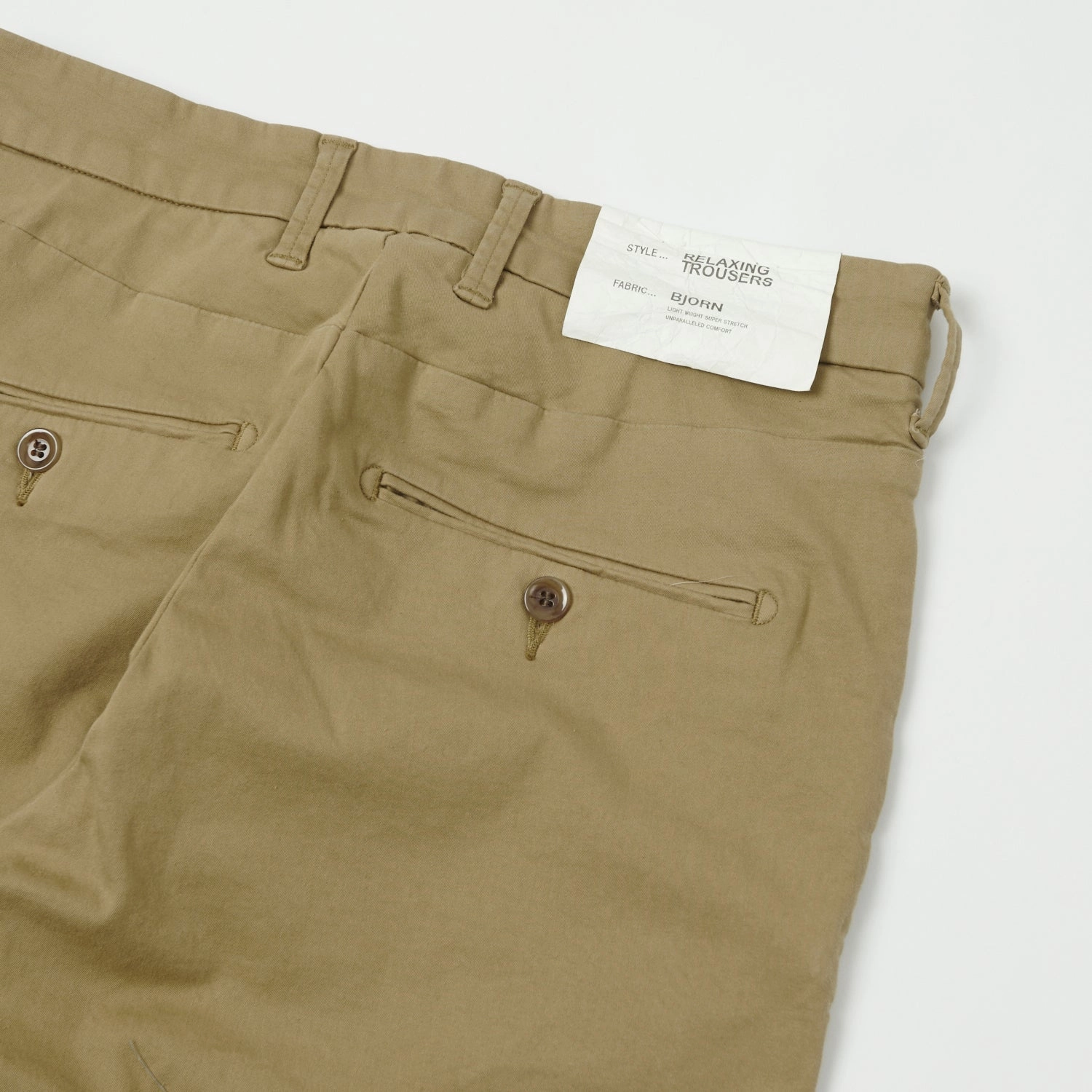 Spellbound Slim Tapered Stretch Chino - Khaki Beige Cropped hem
