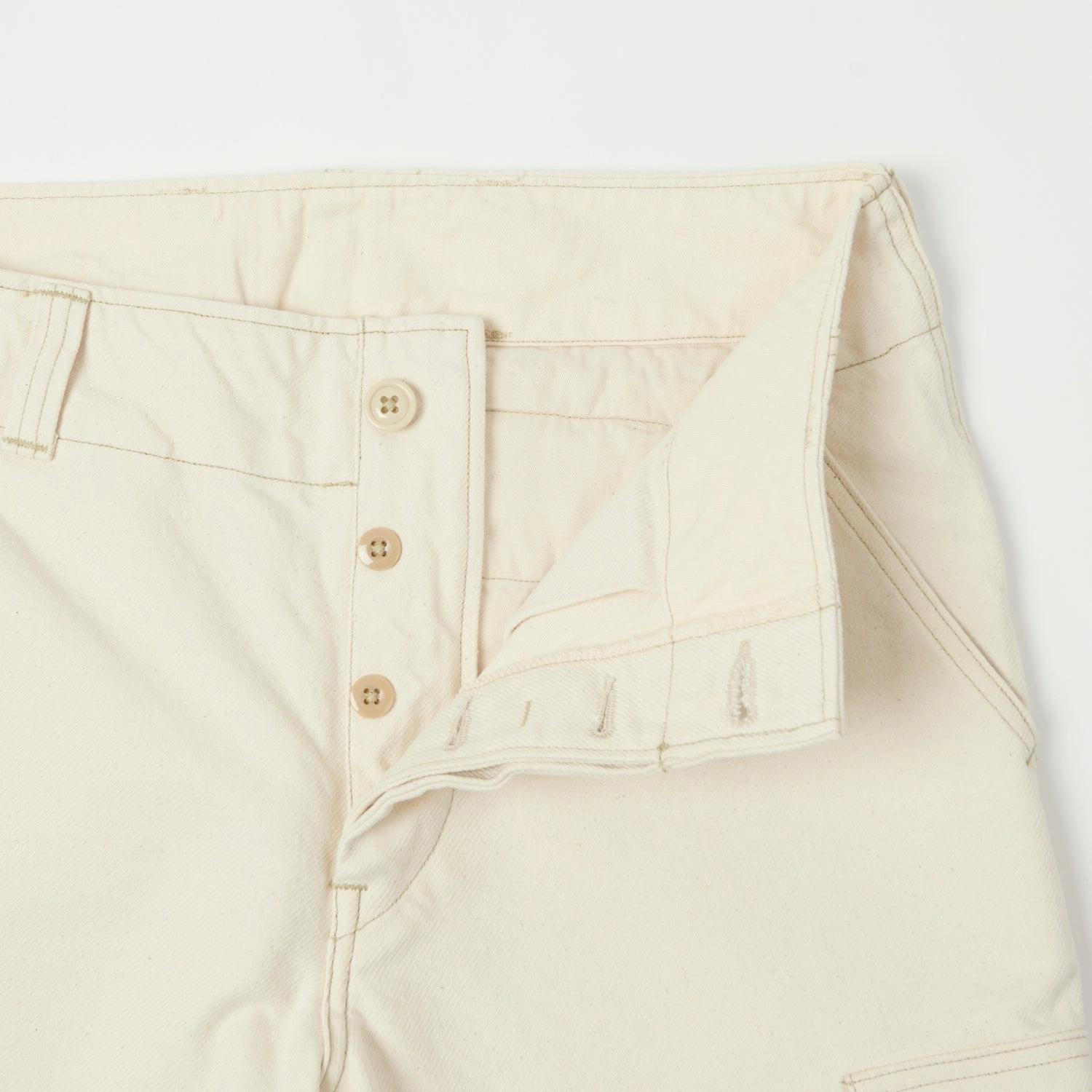 Freewheelers & Co Aviators Trouser - Yarn-Dyed Raw White Comfy Wardrobe