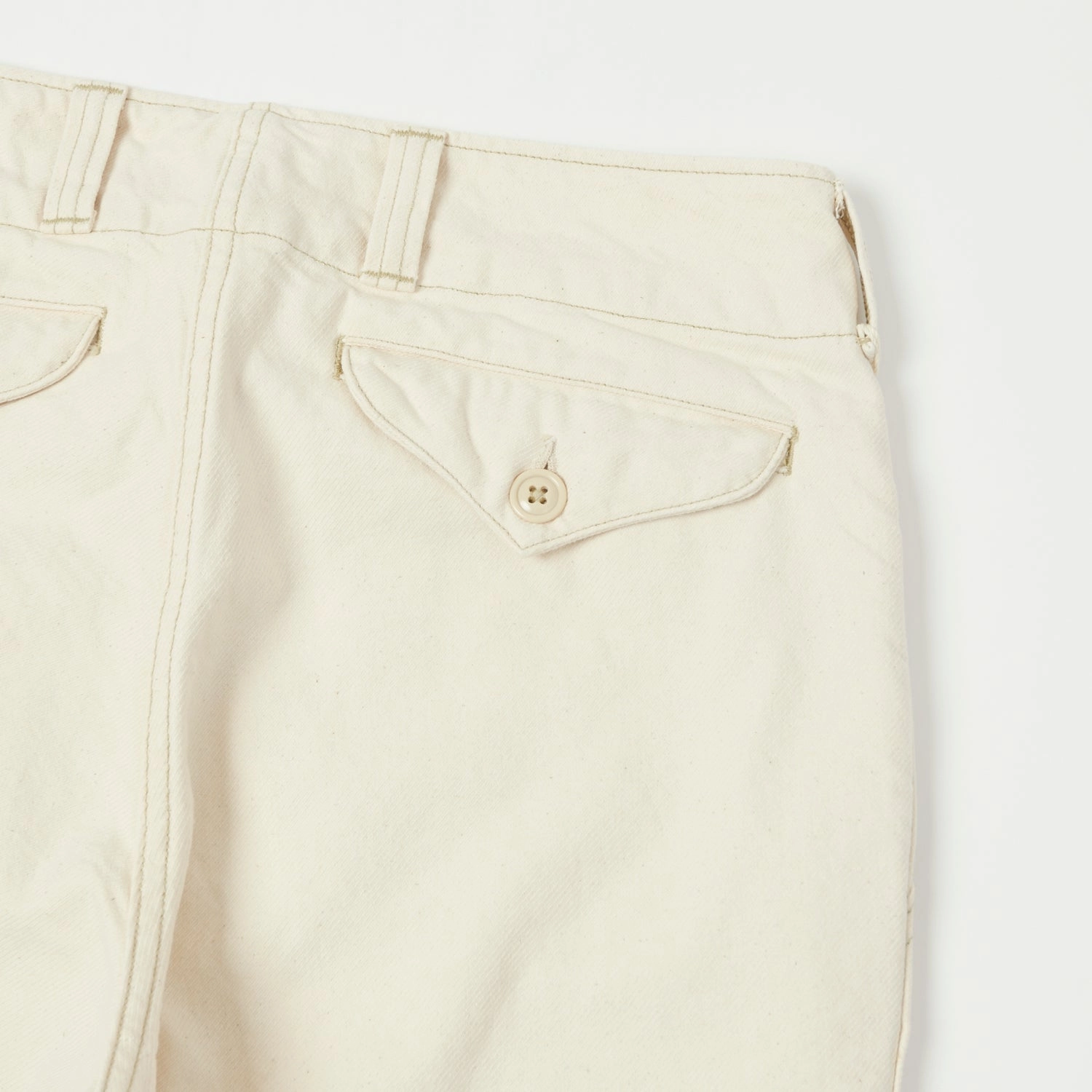 Freewheelers & Co Aviators Trouser - Yarn-Dyed Raw White Functional Stretch