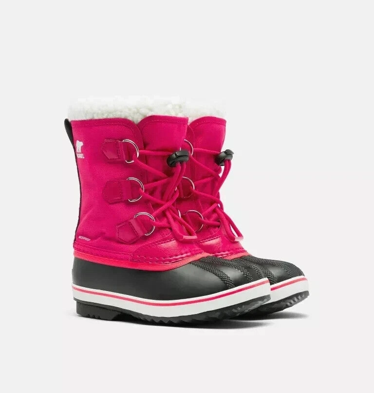 Waterproof Design Sorel Yoot Pac NY1962-600 Kids Pink Waterproof Insulated Snow Boots VER596