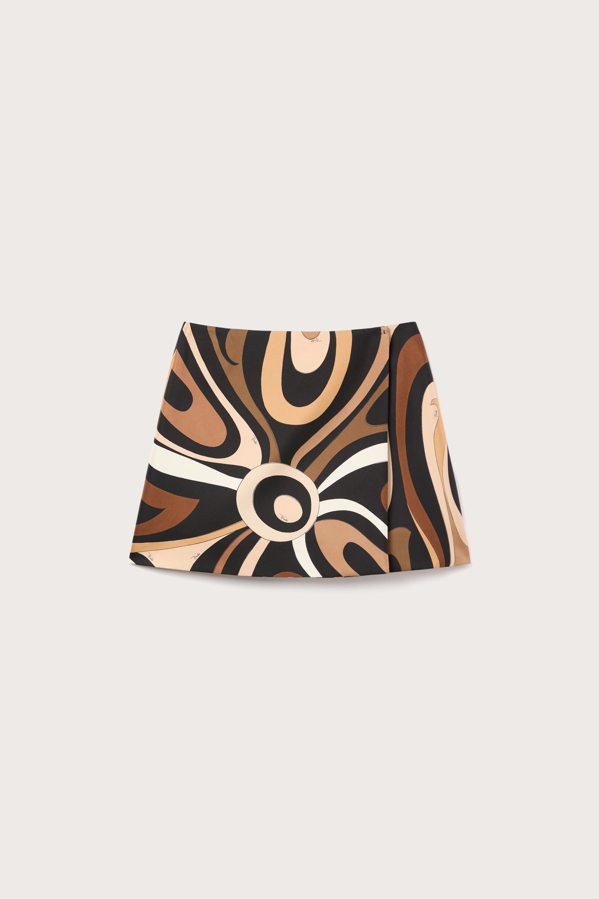 Marmo Print Mini Skirt Airy Feel Neutral Look