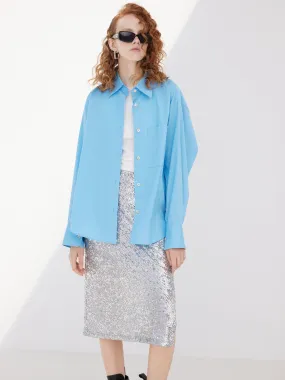 Earthy Hue Easy Styling Cotton Blend Poplin Shirt