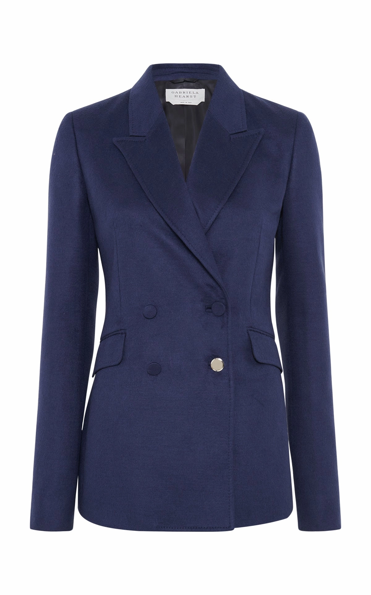 Clean Cut Stephanie Blazer in Navy Winter Silk