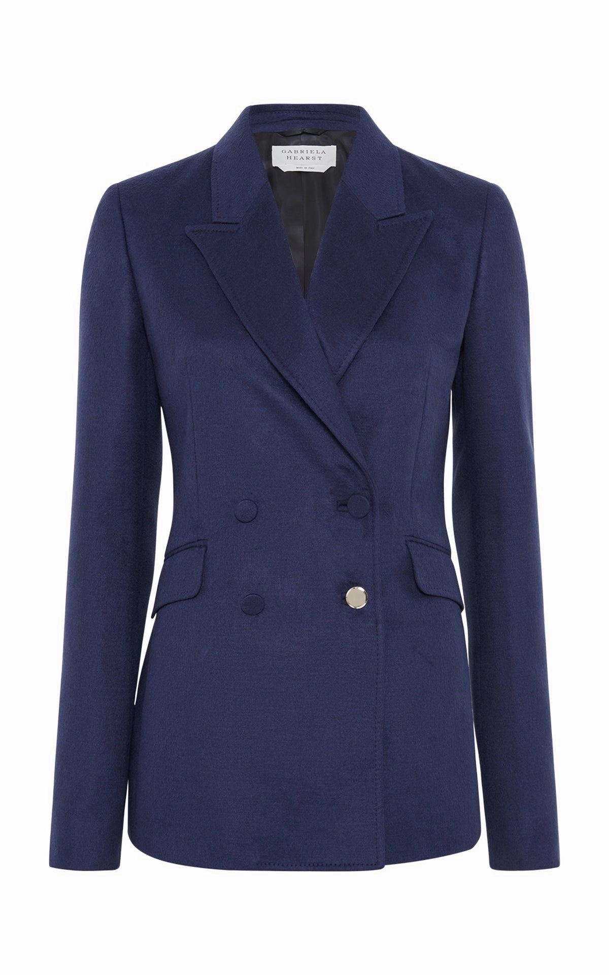 Breathable fabric technology Stephanie Blazer in Navy Winter Silk