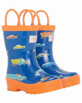 Durable Layer Comfort Flex Boy's Preschool Rainboots In Driving Cars