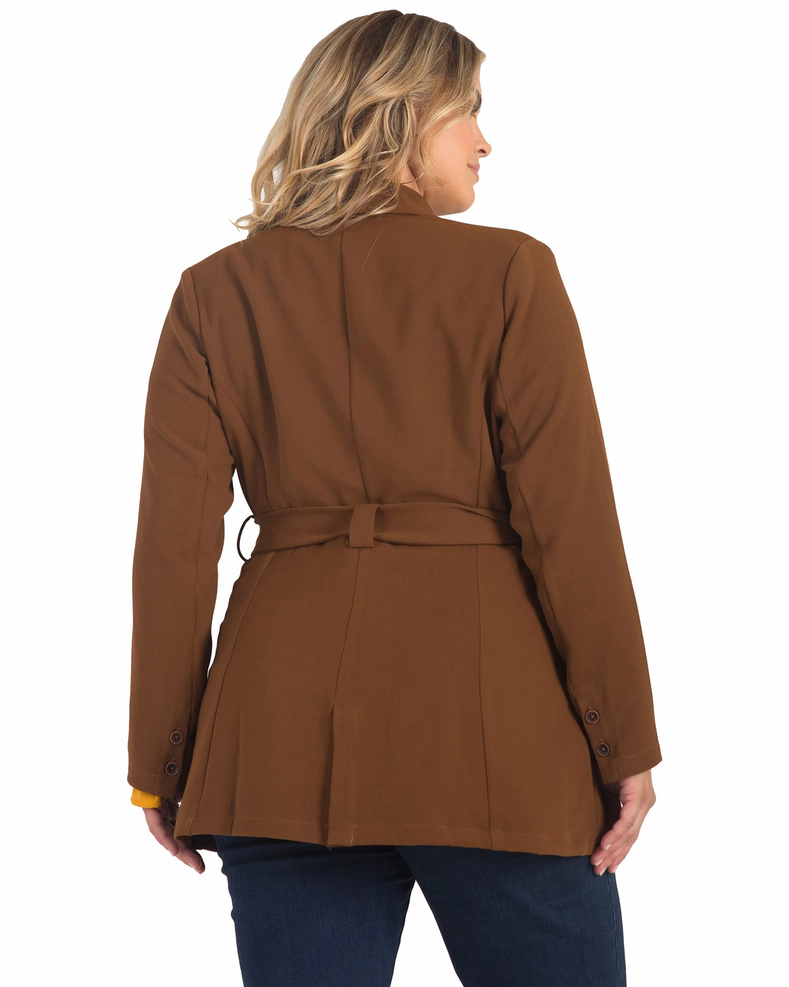 Regina Belted Blazer | Brown Conquer