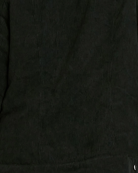 Perforated Details Mandy Corduroy Jacket | Black / White