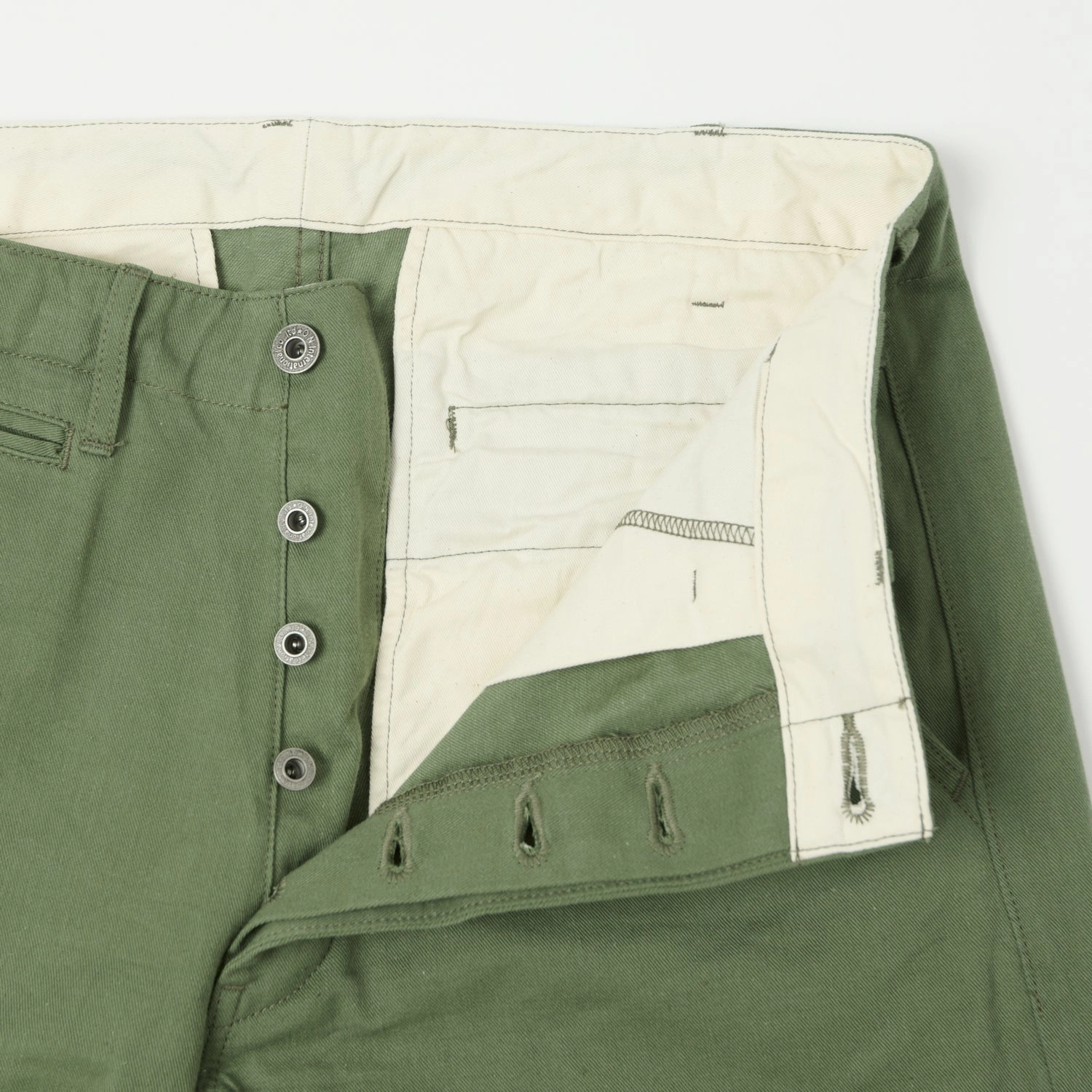 Comfort Wear ONI Denim 737-SVC-LOL 9.5oz Selvedge Chino - Light Olive