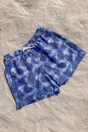 Avio palm swim shorts - Made in Italy high waisted