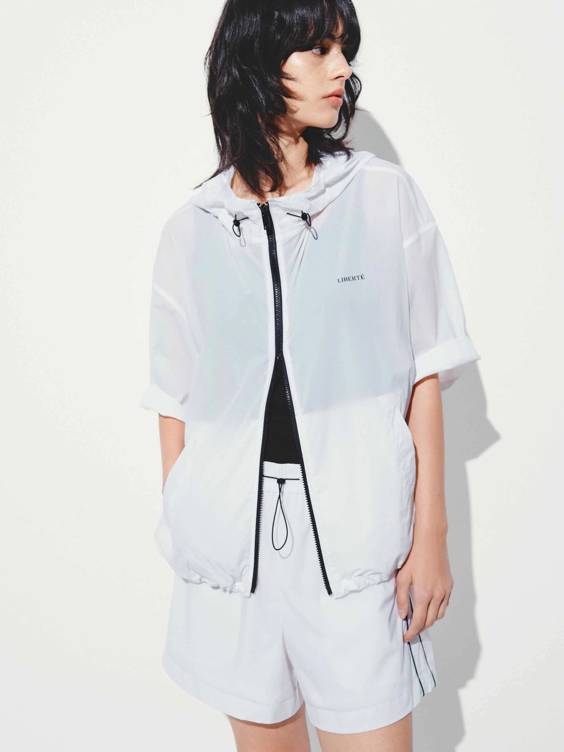 Streetwear vibe Drawstring Hem Hooded Coat