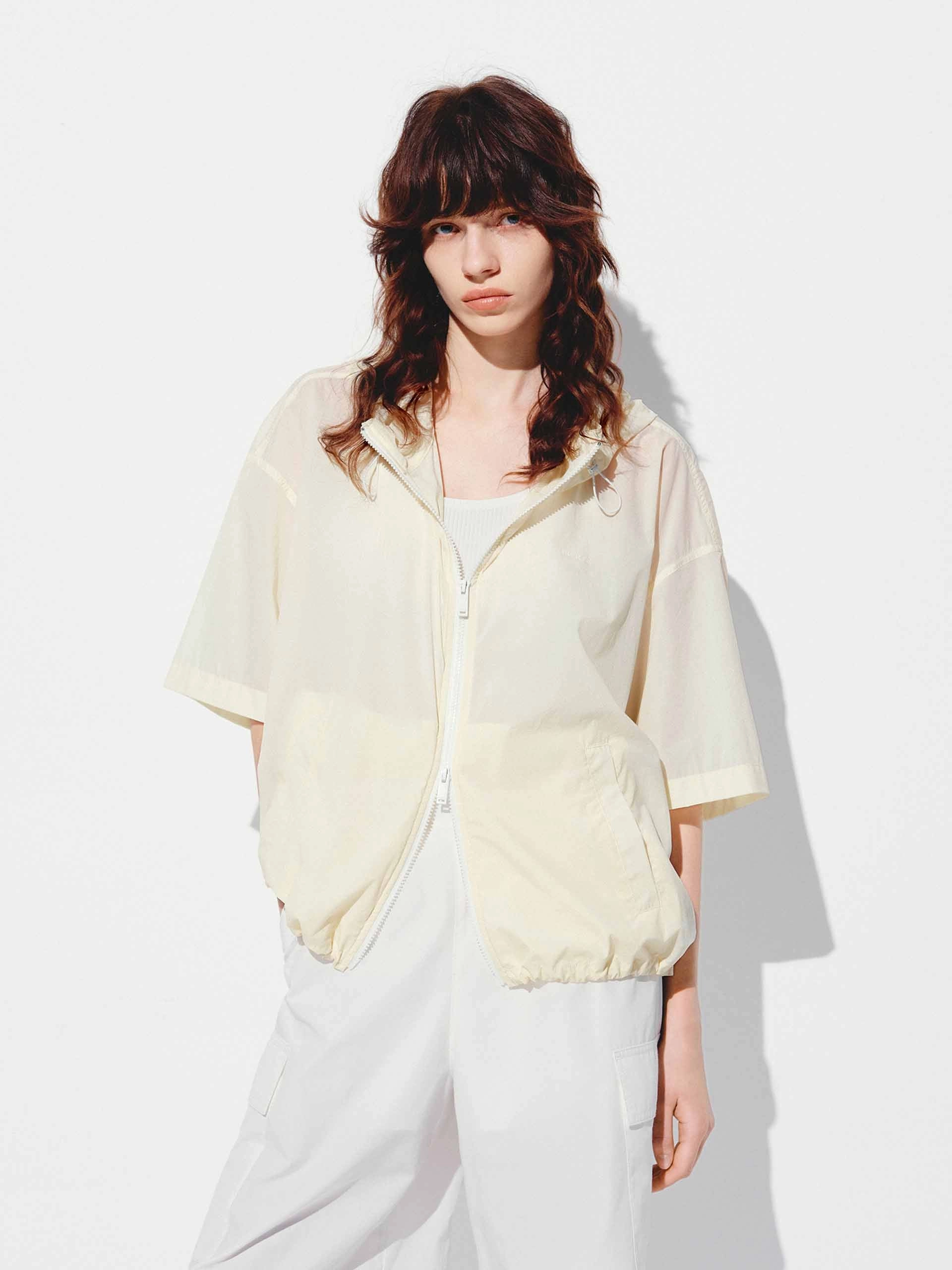 Drawstring Hem Hooded Coat Durable Fabric