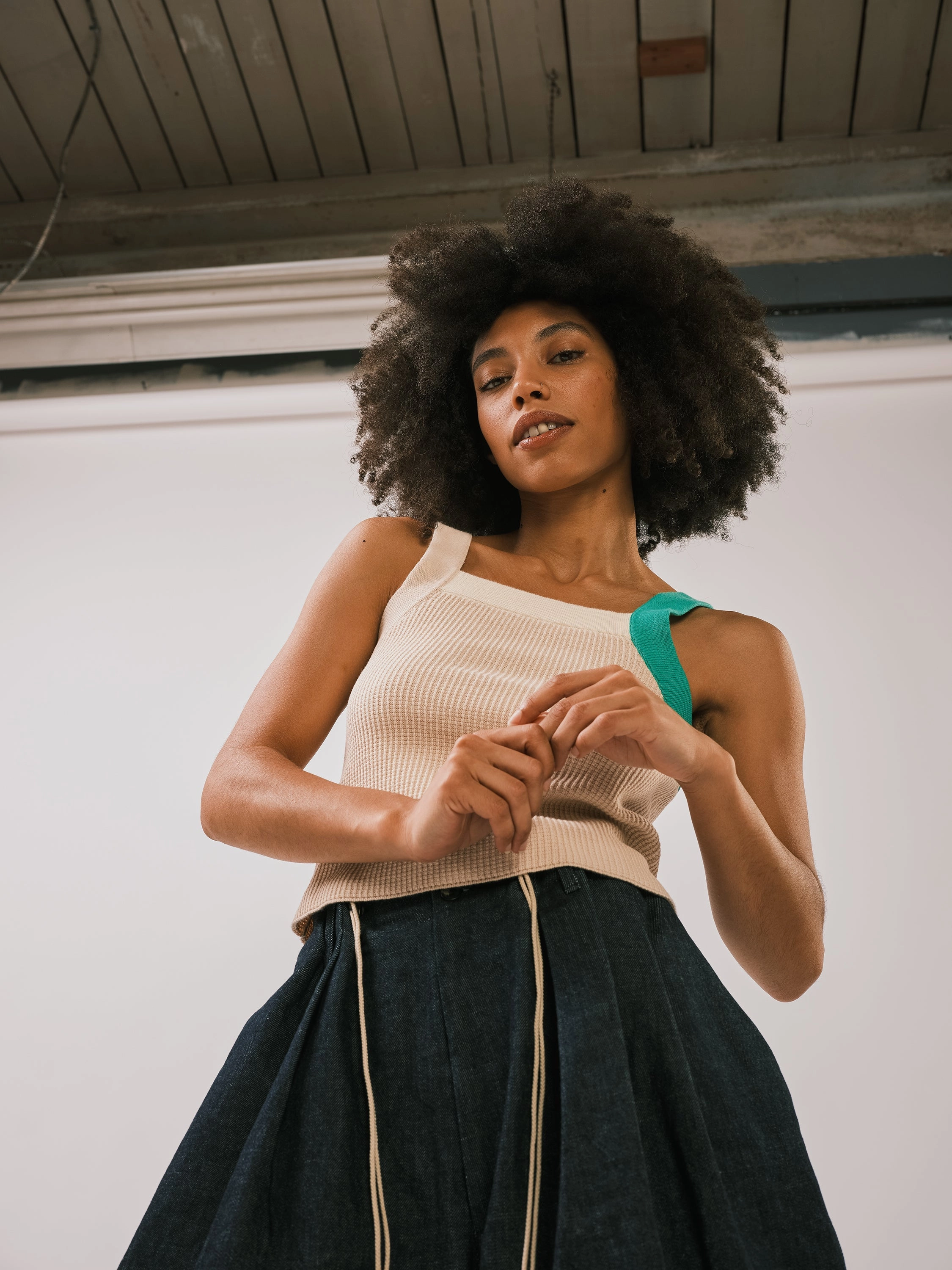 Block Tank - Leaf Adjustable Fit Merino Wool