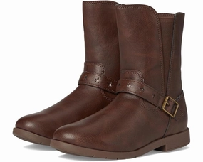 Stride Rite SR Lizz CG039001 Boots Kids Brown Leather Mid Calf Western ZOGG698 Comfort Lining Windy Weather Rugged Built River Crossing