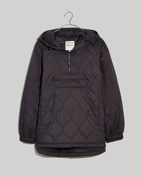 Minimal Warmth Quilted Packable Popover Jacket | Coal