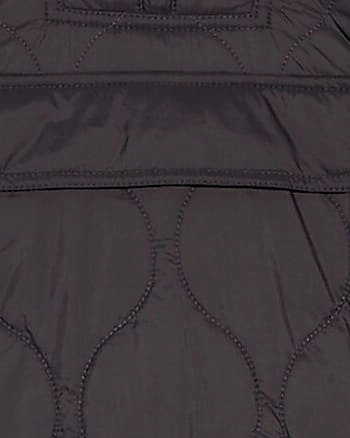 Quilted Packable Popover Jacket | Coal Concentration Structured Warmth