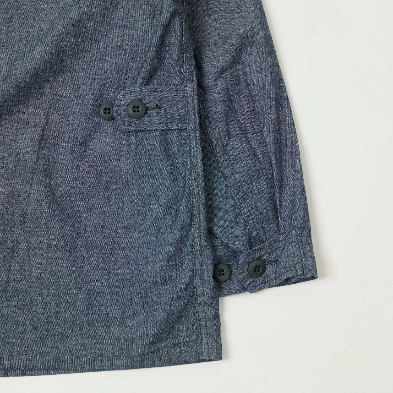 Bold Statement Post Overalls Chambray 'BDU' Field Jacket - Indigo