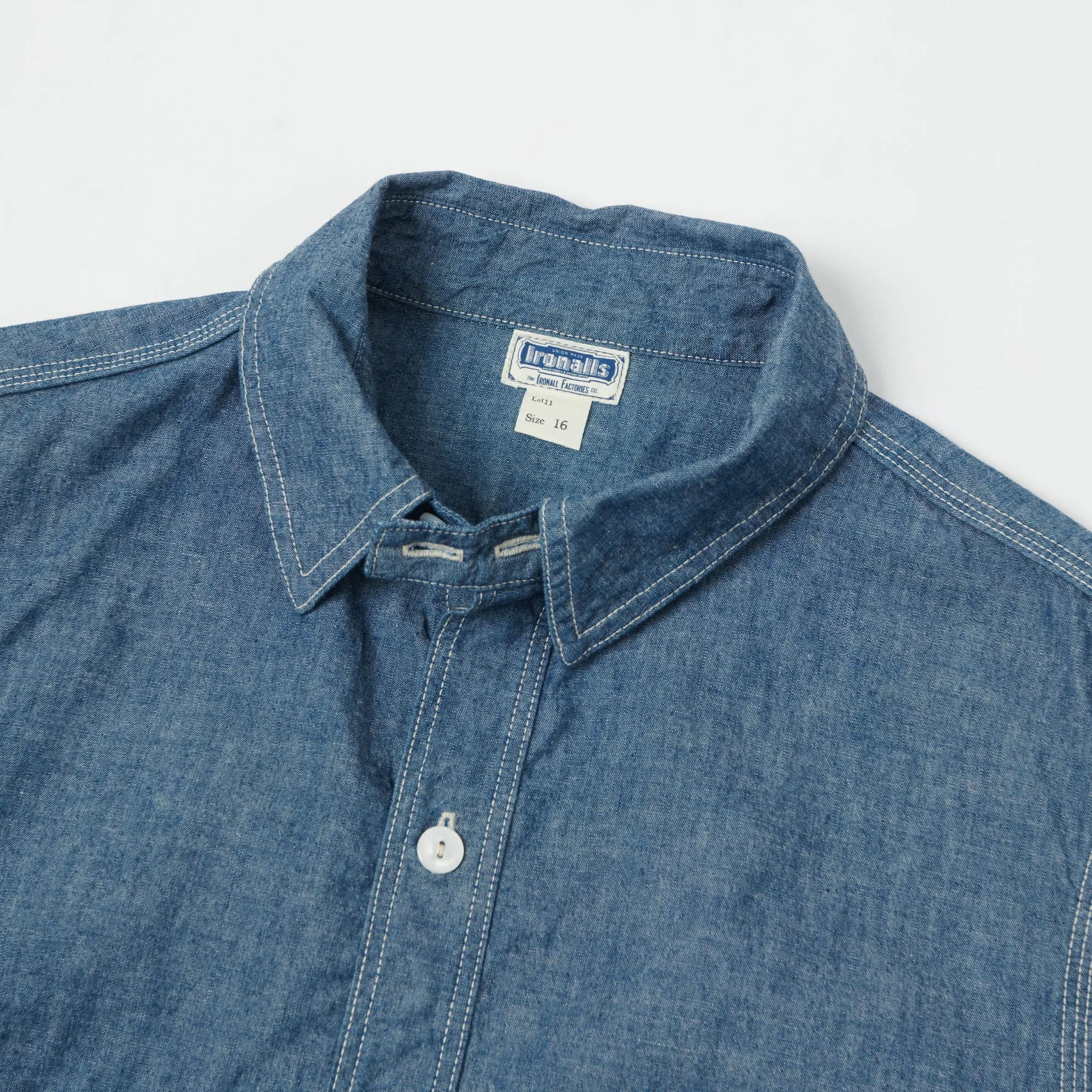Seasonal Collection Freewheelers & Co Ironalls Long Sleeve Work Shirt - Indigo Chambray