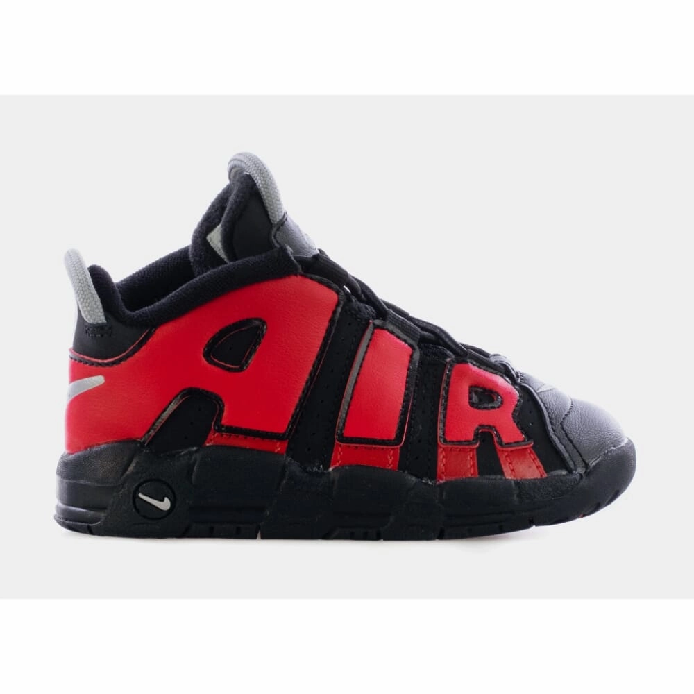 Nike Air More Uptempo Black/University Red  DM0020-001 Toddler art show Fund Walk