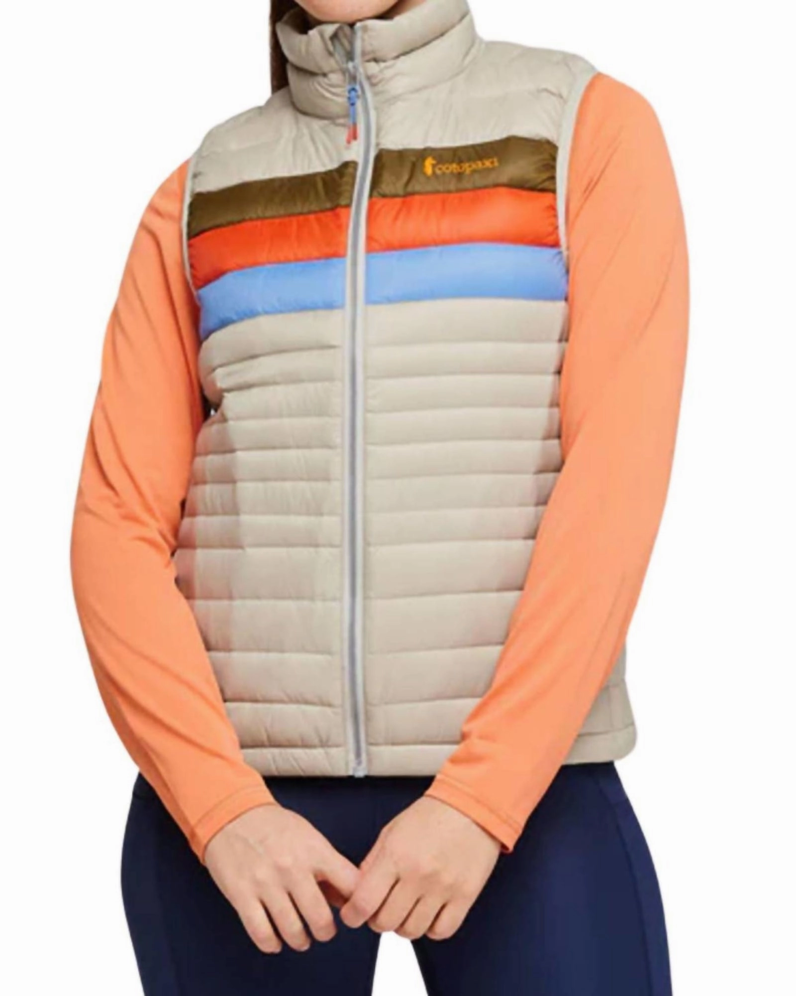 Women's Fuego Down Vest in Pebble Stripes | Pebble Stripes Autumn Ready Indoor