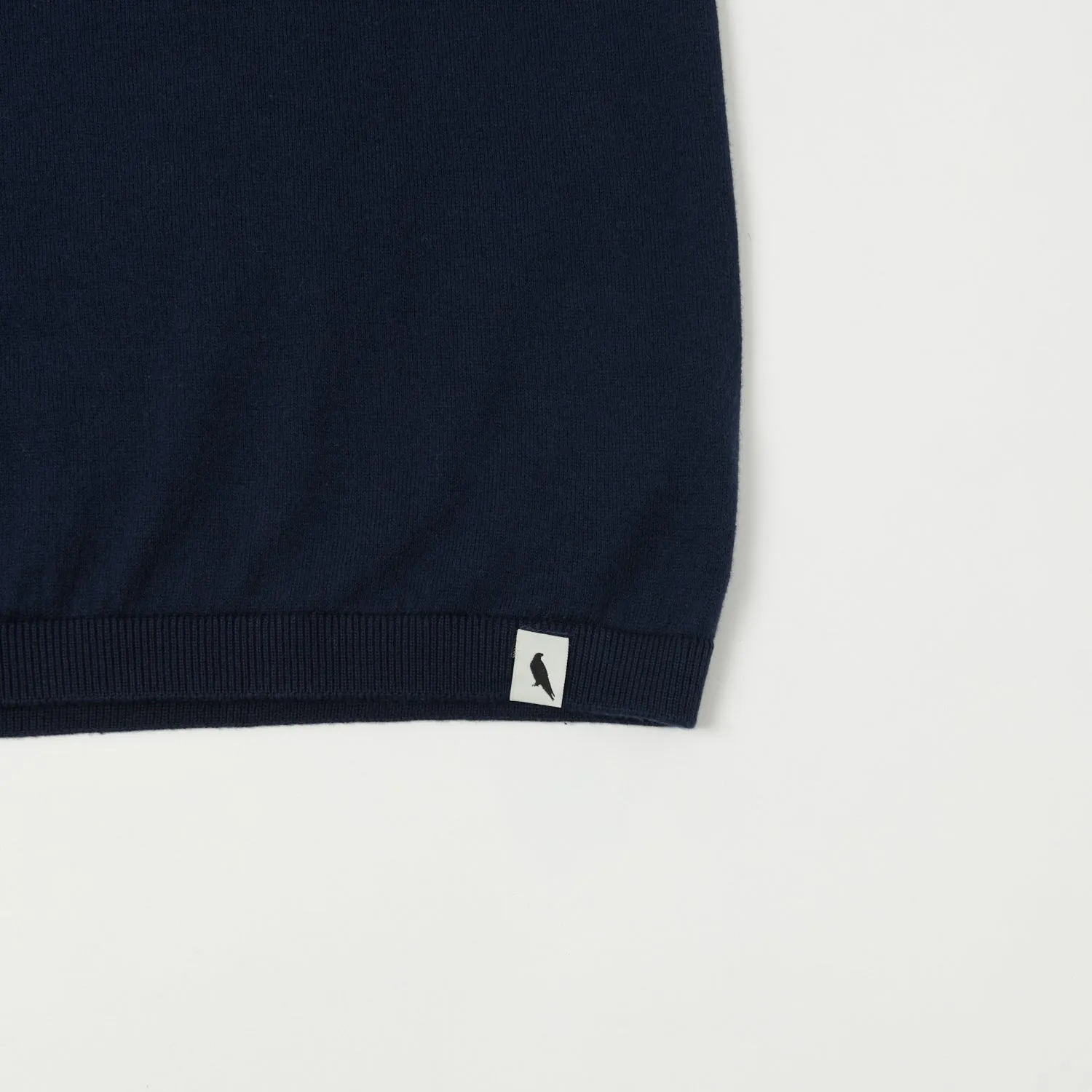 Peregrine Jones Polo Shirt - Navy Effortless Wear Ribbed Cuff Design