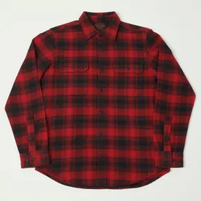Ruffle Edge Filson Vintage Flannel Work Shirt - Red Oak Ombre