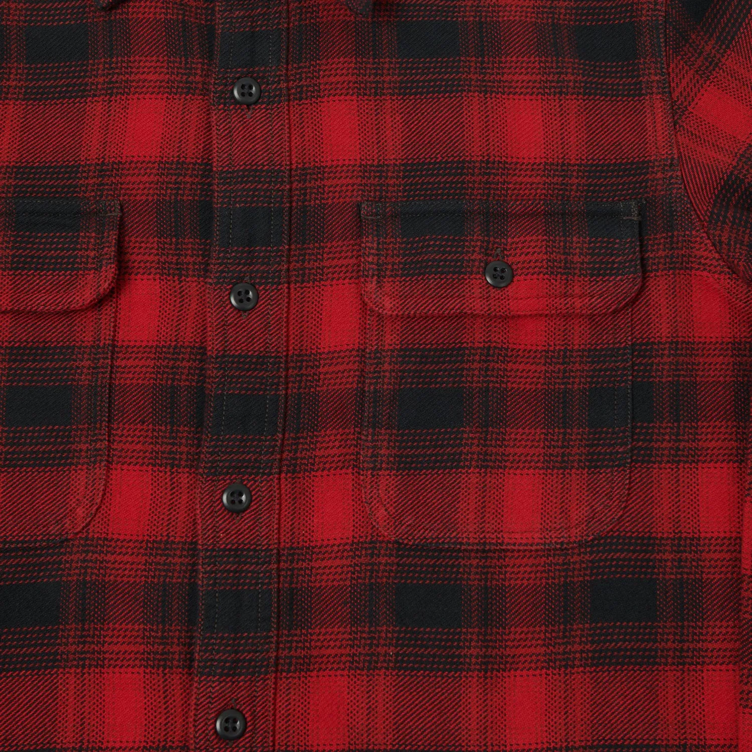 Filson Vintage Flannel Work Shirt - Red Oak Ombre Layered Hemline