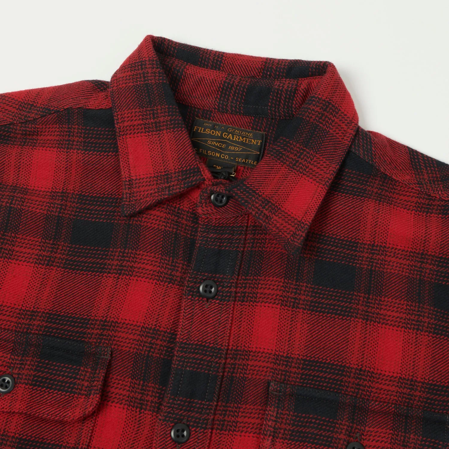Filson Vintage Flannel Work Shirt - Red Oak Ombre Retro Vibe