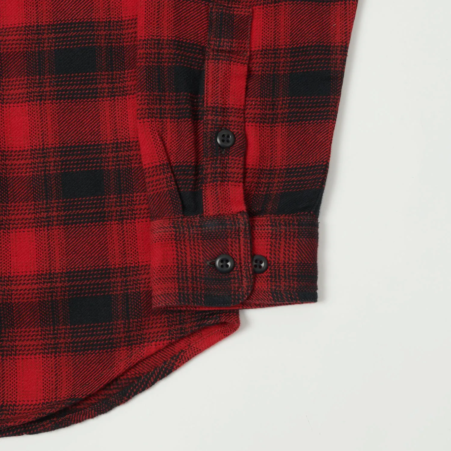 Relaxed Silhouette Filson Vintage Flannel Work Shirt - Red Oak Ombre