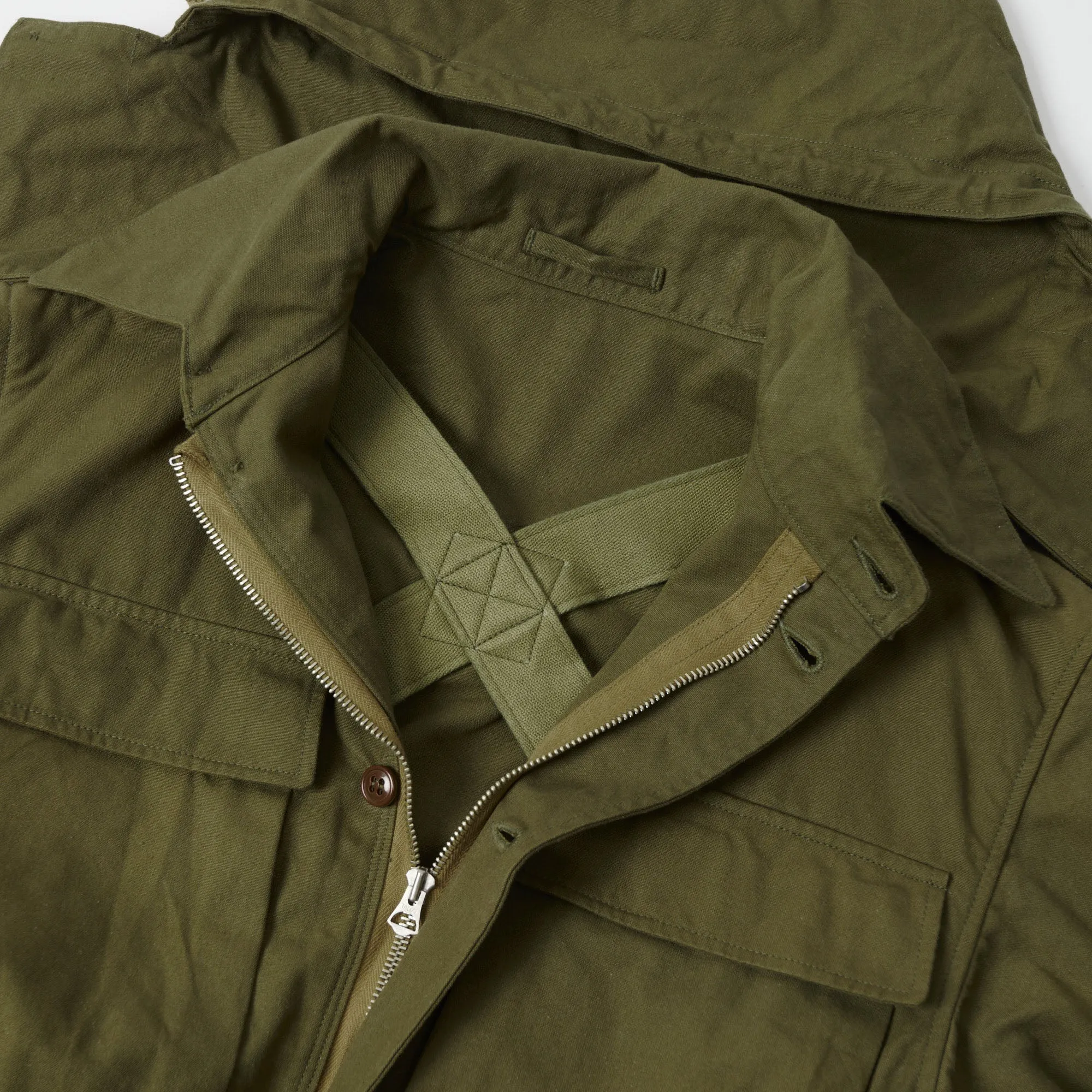 Fringe Detail Comfy Essentials Buzz Rickson's U.S. Army Mountain Jacket - Olive Drab