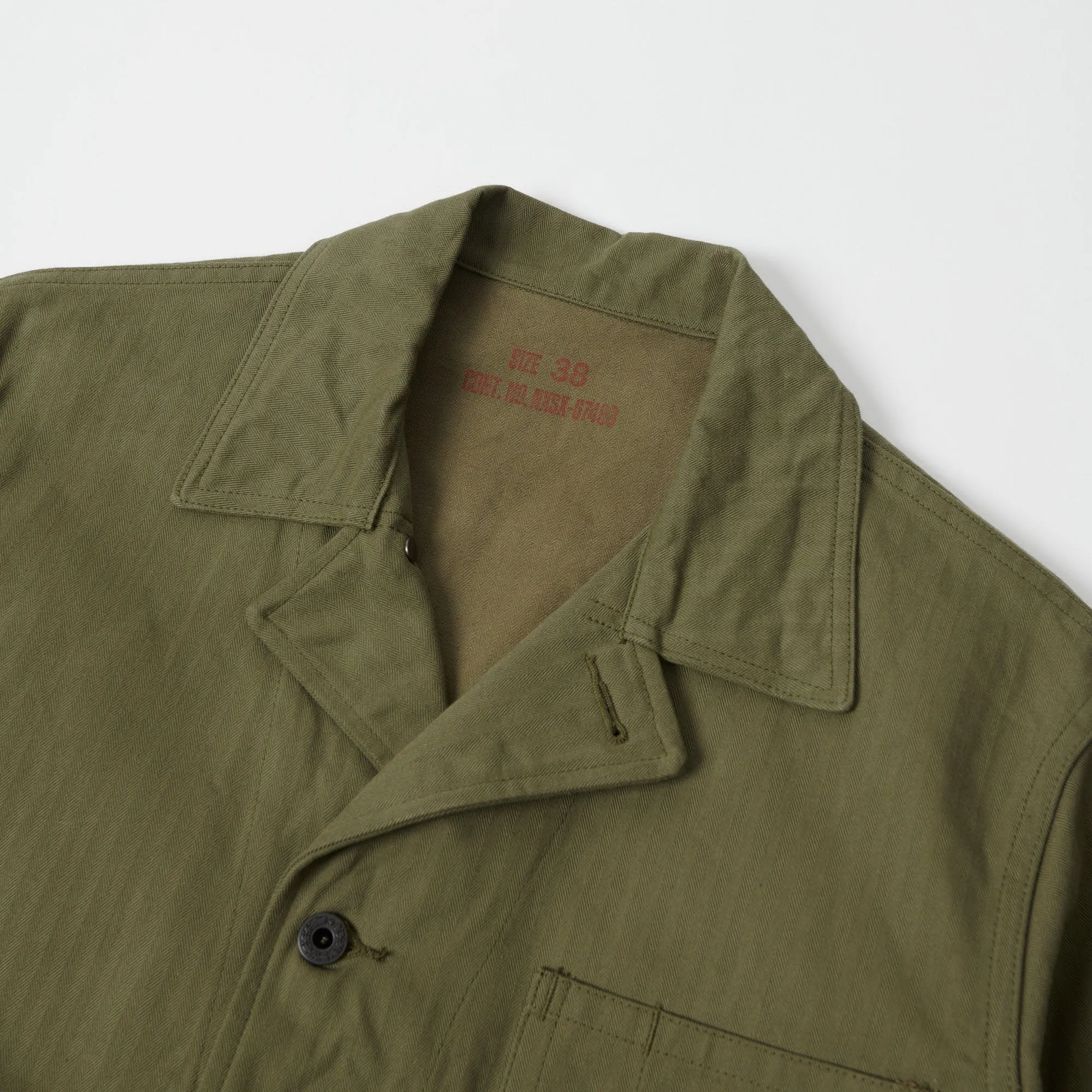 Buzz Rickson's U.S. Navy N-3 Utility Jacket - Olive Convertible Collar Style Water Resistant Shell
