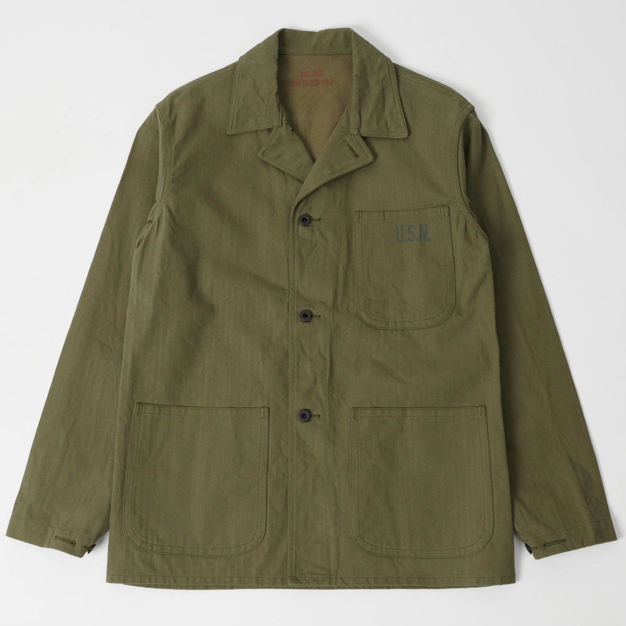 Stylish Comfort Lightweight Feel Buzz Rickson's U.S. Navy N-3 Utility Jacket - Olive