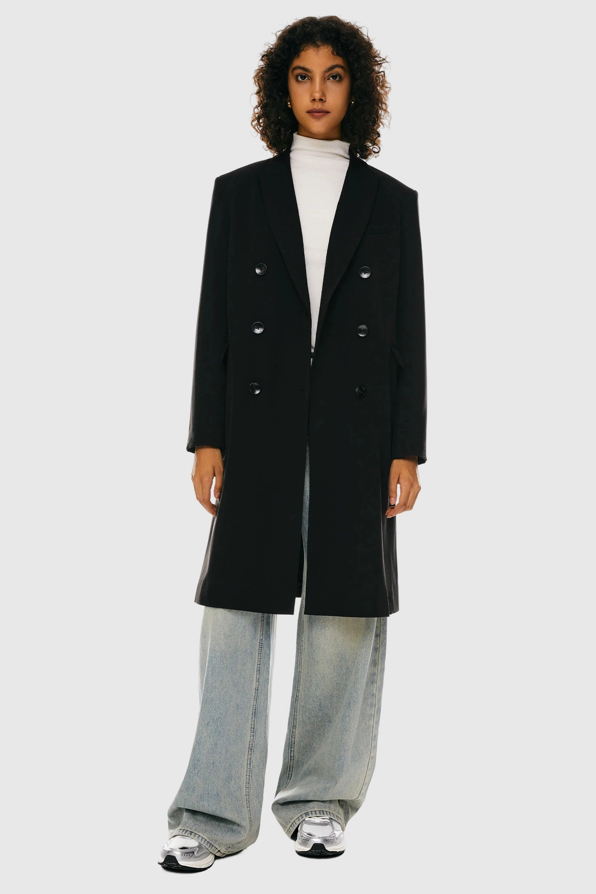 Chic Fit Double-Breasted Suit Blazer