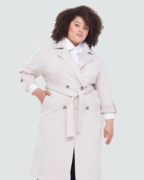 Talia Knit Trench Coat | Soft Ecru Outdoor Gear