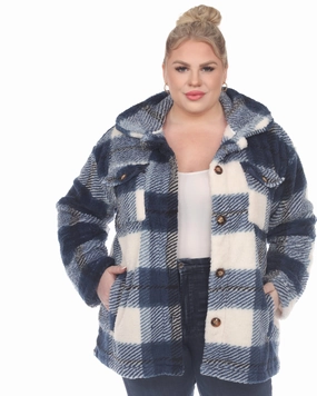 Plaid Shacket | Blue DoubleReinforced Zipper